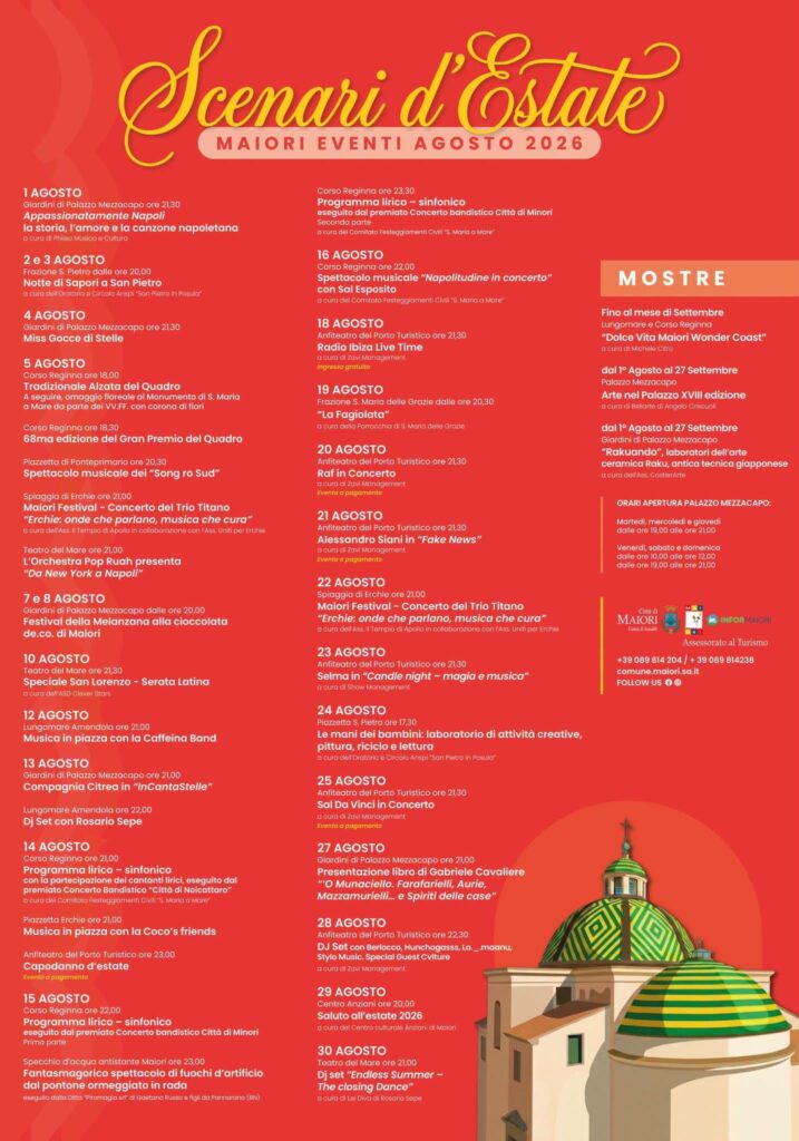 eventi a maiori- estate 2026