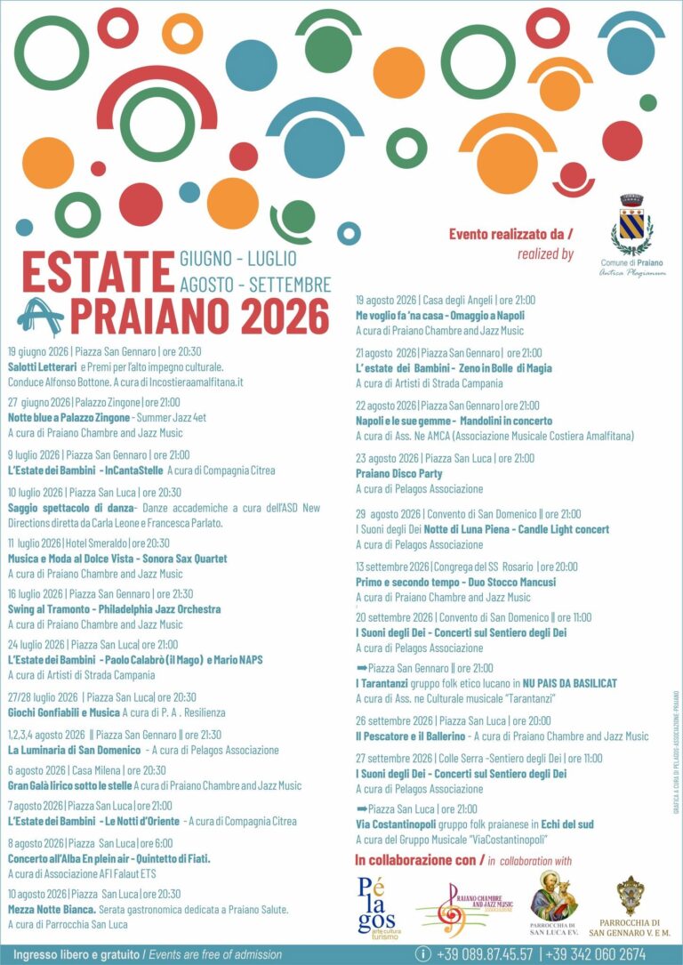 eventi 2026 a praiano